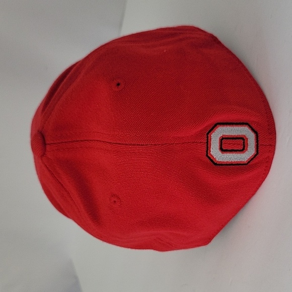 Ohio State University Ballcap Red w/ Gray, White & Black Embroidered Logo - Picture 5 of 9